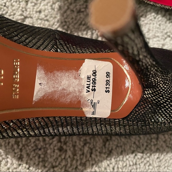 CHARLES JOURDAN claire metallic silver stilettos 8M NWT - Picture 8 of 10